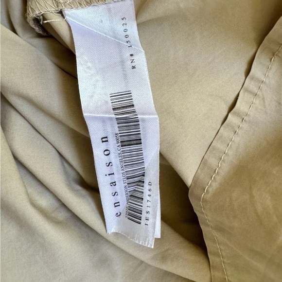 En Saison Square Neck Puff Sleeve Midi Dress Sz XS Natural - Picture 9 of 9